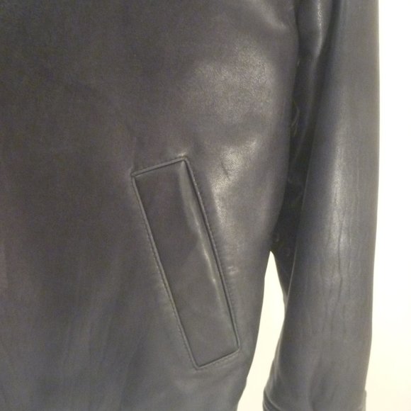 $$$ SOLD $$$ Tibor Men M Jacket OverCoat Zip Black Soft Leather Thermolite - Picture 7 of 16
